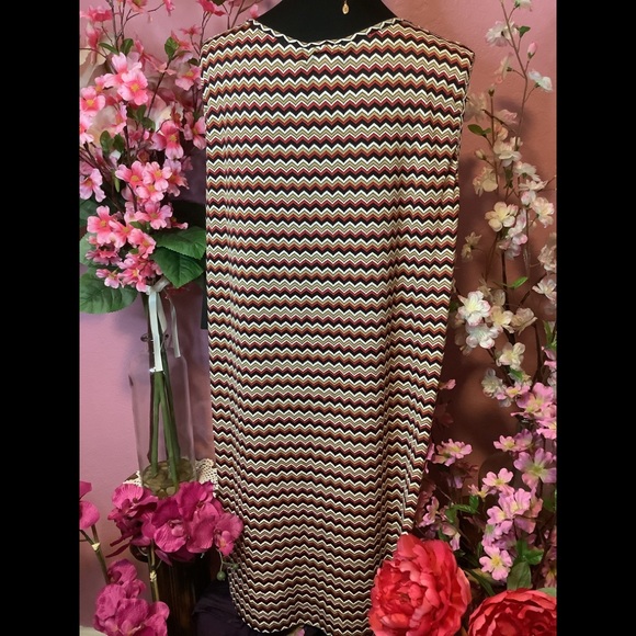🌻NWT ESPRESSO 3X CHEVRON STRETCH KNIT DRESS - Picture 10 of 13